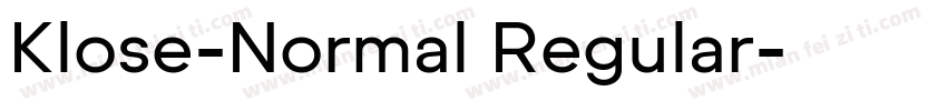 Klose-Normal Regular字体转换